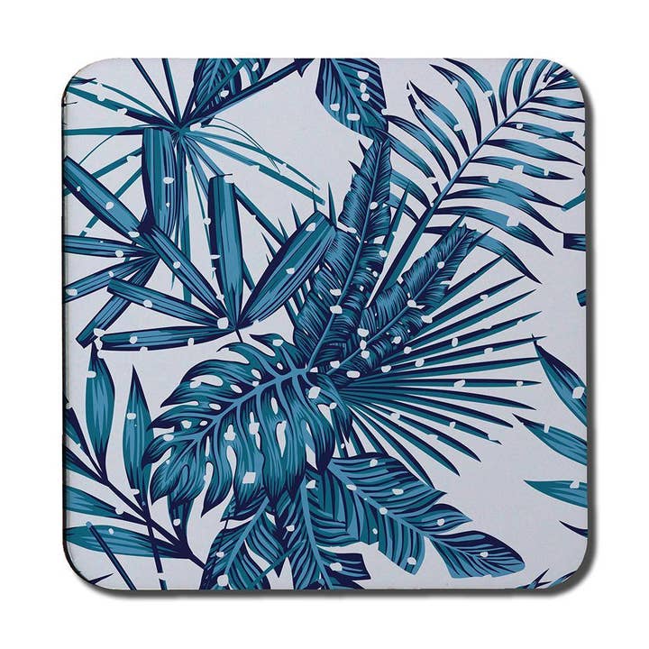 Sneeuw tropische bladeren (Onderzetter) voor wholesale door Benjamin Tate Design