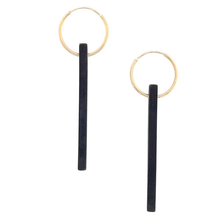 City Earrings in Black Silver and Gold for wholesale by Flavia Bennett Designs