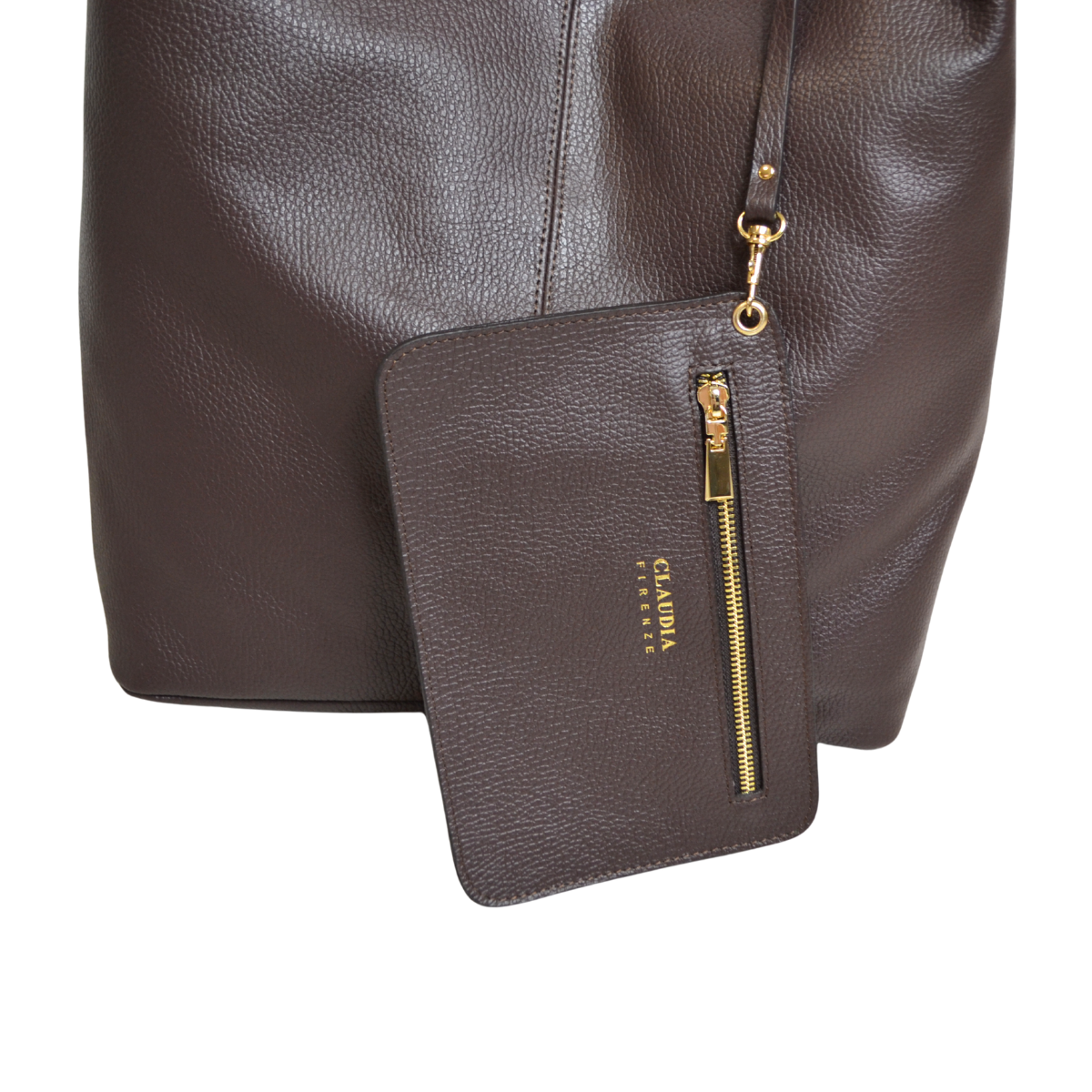 Claudia Firenze - Wholesale Shoulder Bag - Women's - Dolores - Dark Brown Studs2