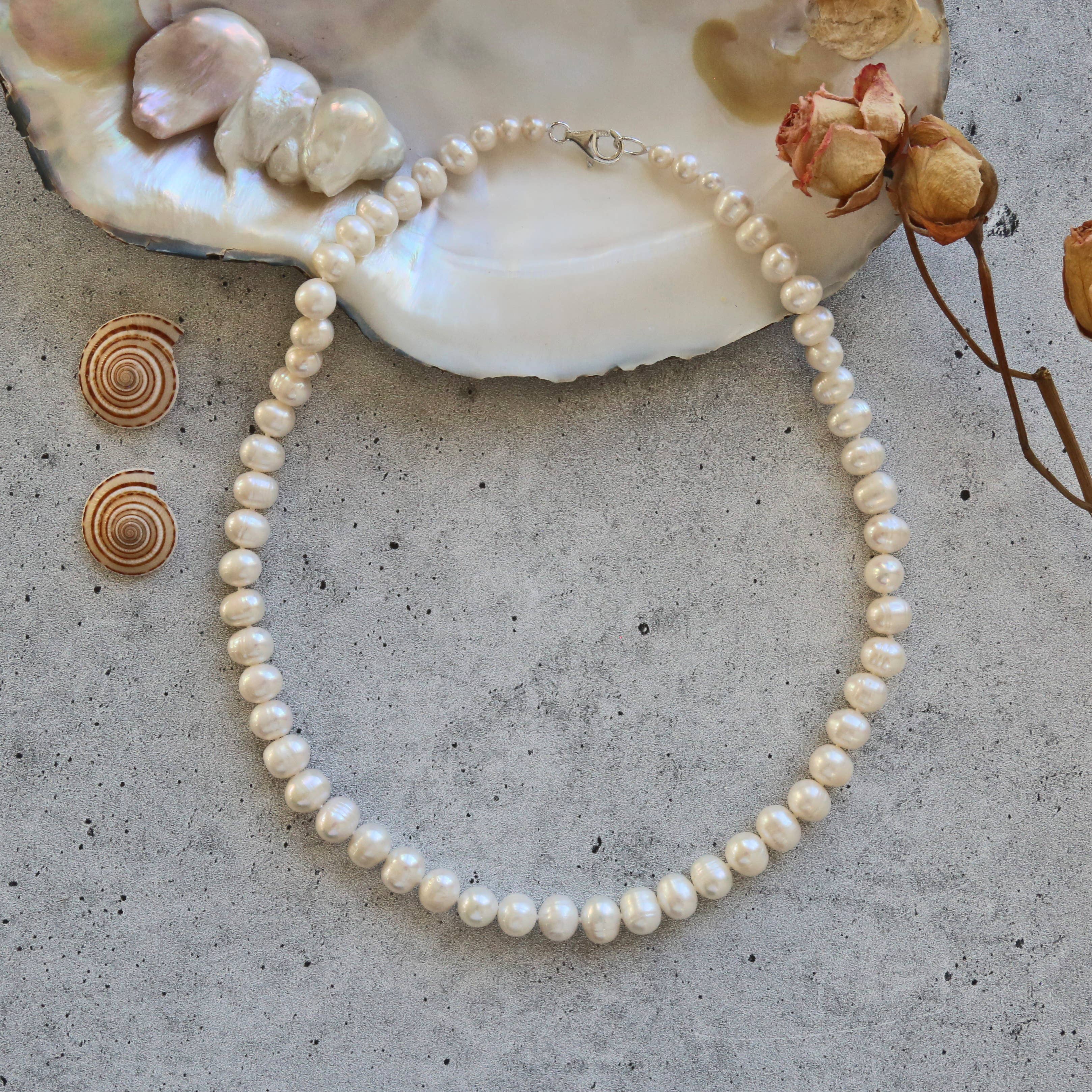 IST Jewelry - Wholesale Beaded/Pearl Necklace - 18" Cultured Freshwater Pearl Strand Necklace-8-9MM2