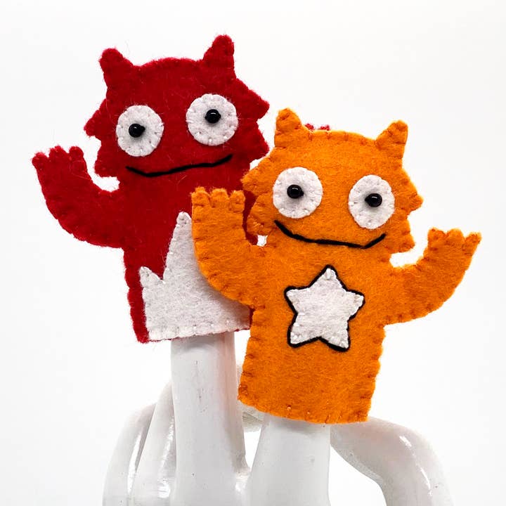 Lumpy Buttons - Wholesale Finger Puppet - Kids & Baby - Monster Felt Finger Puppet2
