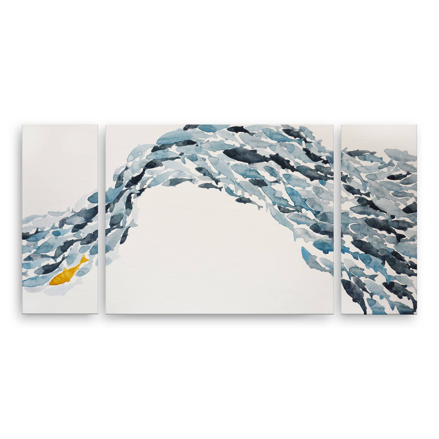 Ready2hangart, Inc. - Wholesale Gallery Wall Set - Goldfish' Wrapped Canvas Coastal Wall Art Set0