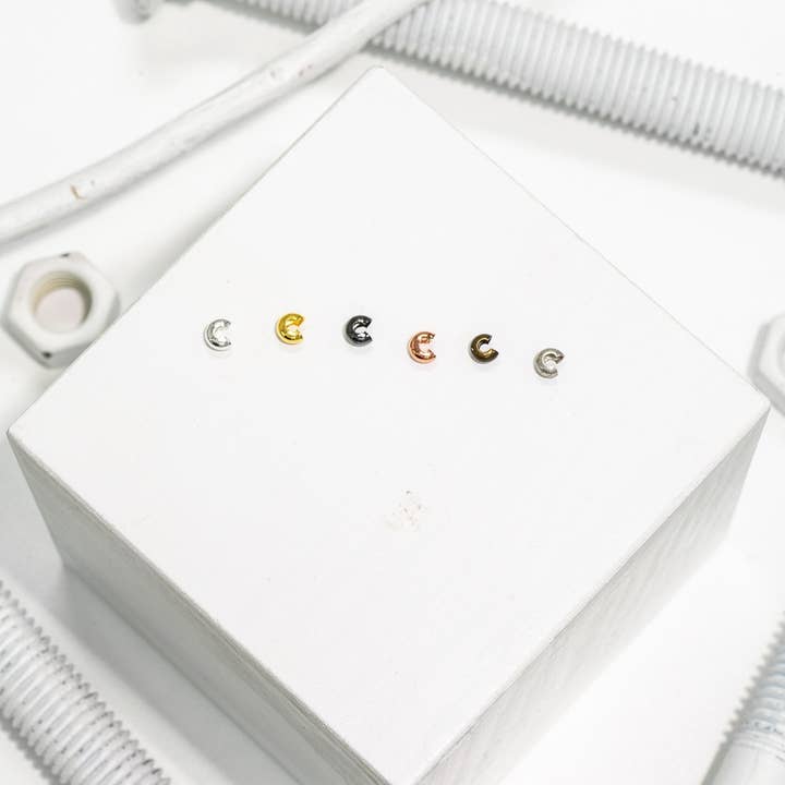 Continental Beads - Wholesale Craft Supplies - 4mm Crimp Cover - Made from Brass - Electro-Plated - 100% Lead Safe - Nickel Free - Hypoallergenic - Sold Individually - CCOV46