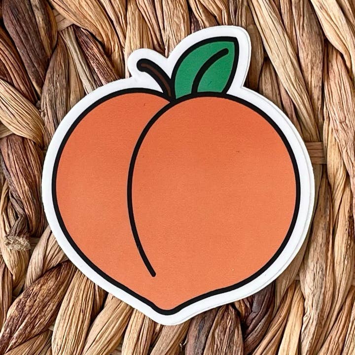 Peach Sticker for wholesale by Notelette Press