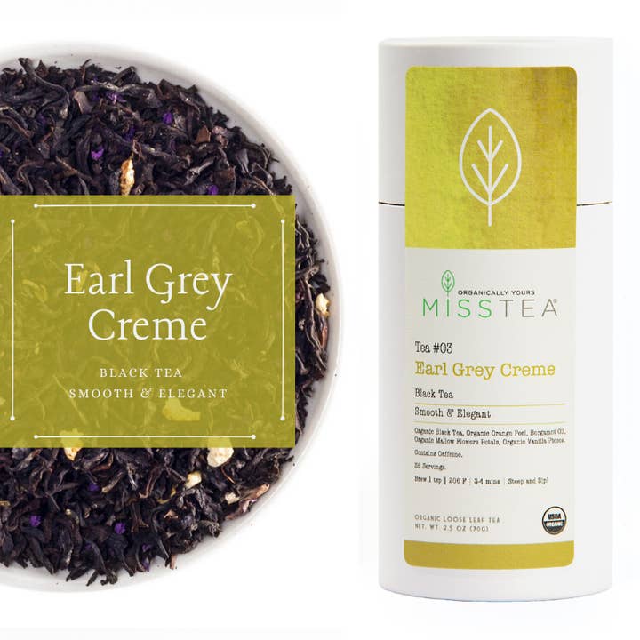 Crème Earl Grey biologique pour la vente par Miss Tea
