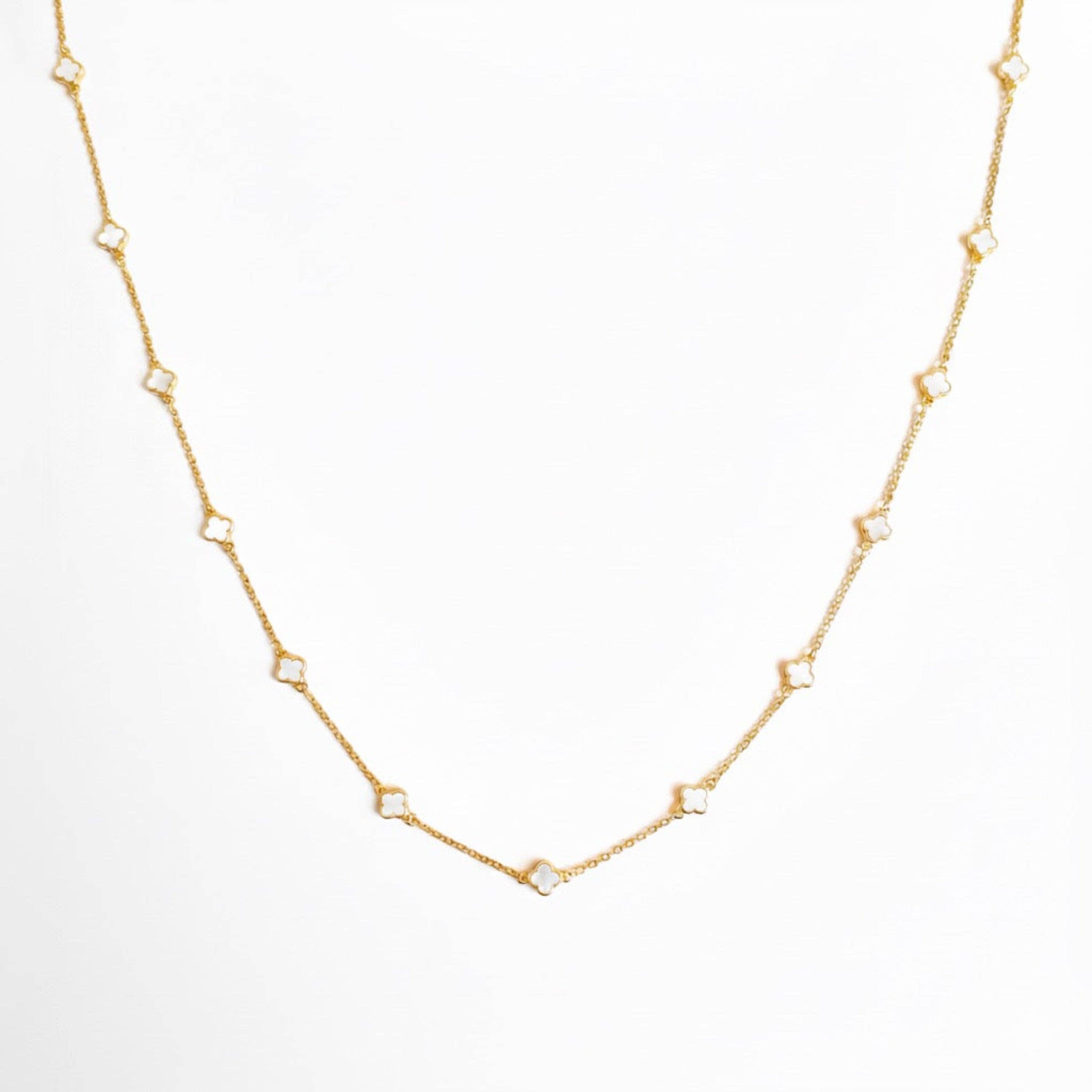 Ellison+Young - Wholesale Pendant/Charm Necklace - Petite Colored Clover Necklace1