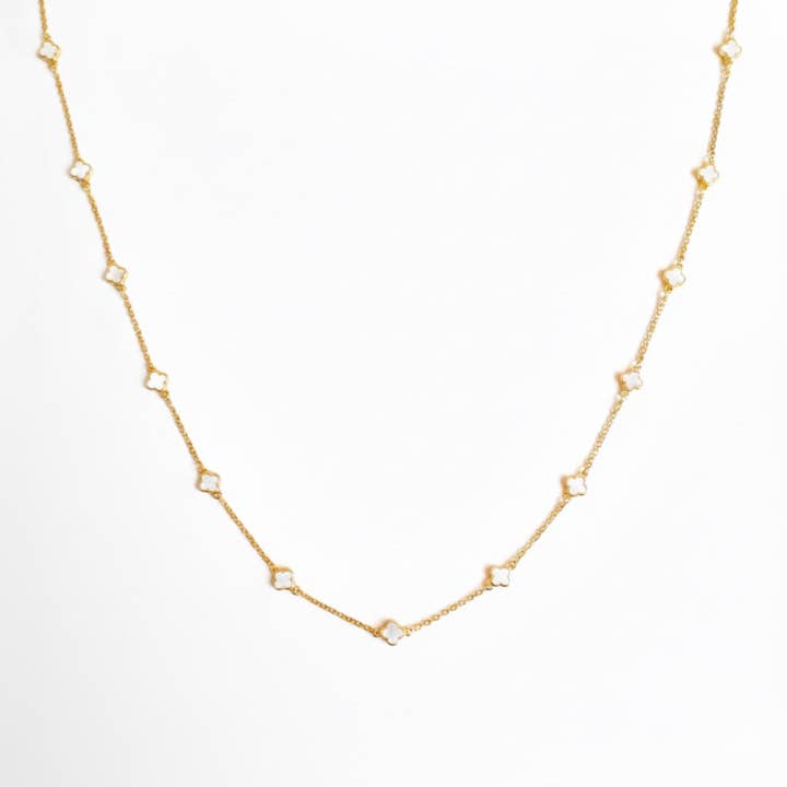 Ellison+Young - Wholesale Pendant/Charm Necklace - Petite Colored Clover Necklace1