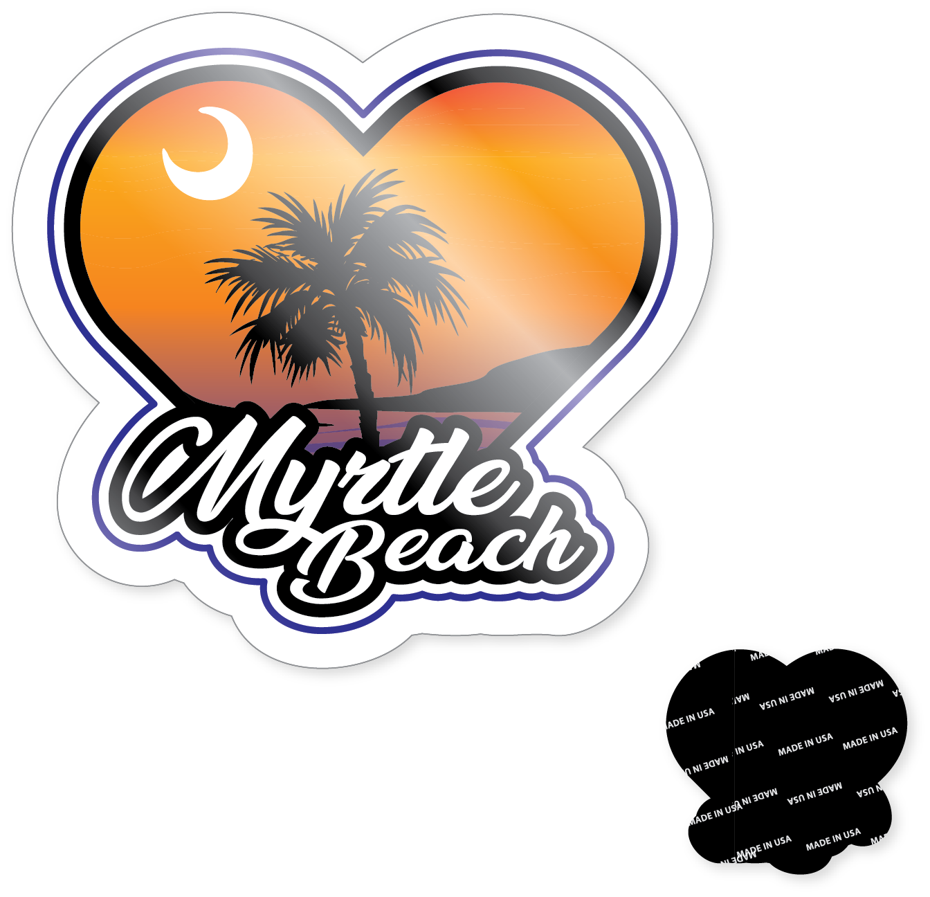 Morris Magnets - Wholesale Magnet - Magnet - SC Heart Sunset Myrtle Beach3