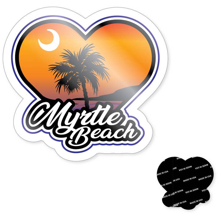 Morris Magnets - Wholesale Magnet - Magnet - SC Heart Sunset Myrtle Beach3