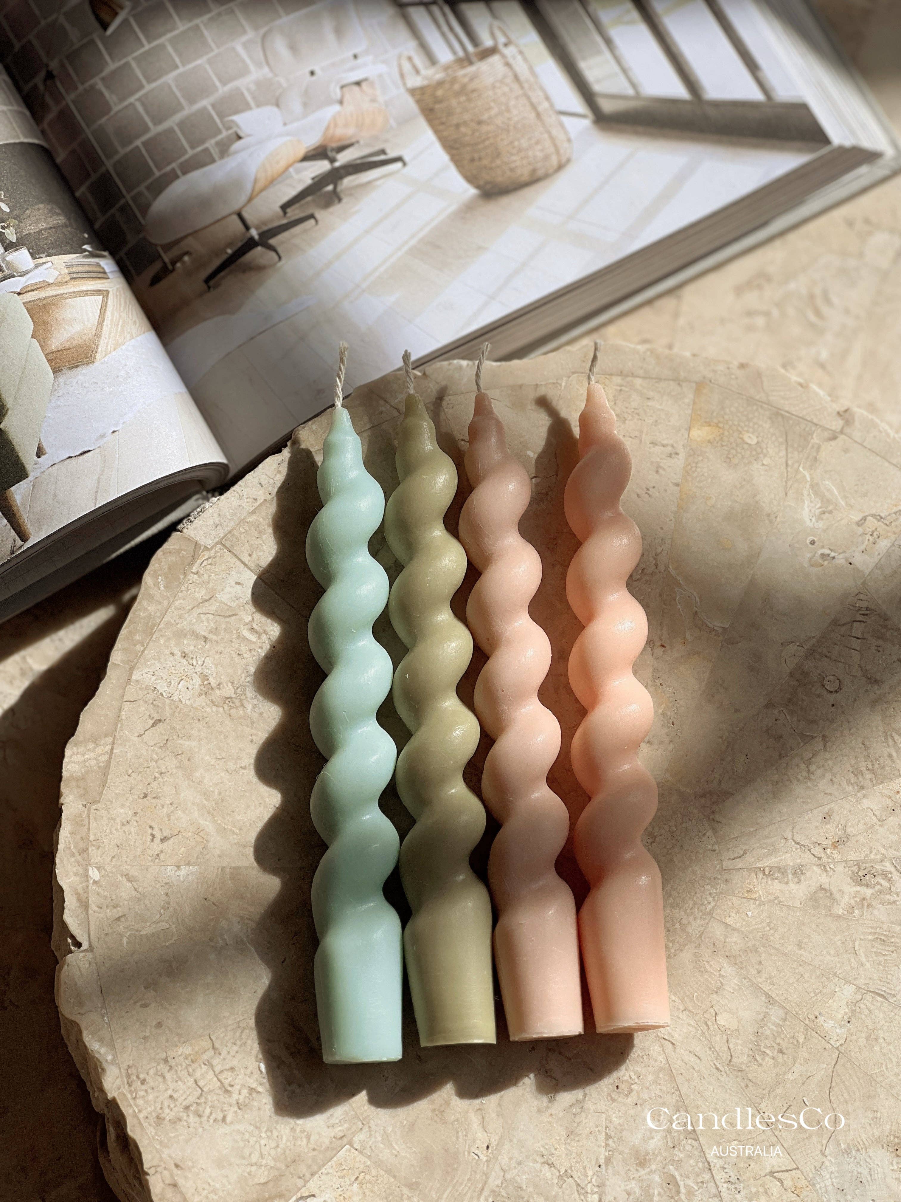 CandlesCo Australia - Wholesale Tapered candle/candlestick - Spiral Taper Candle2