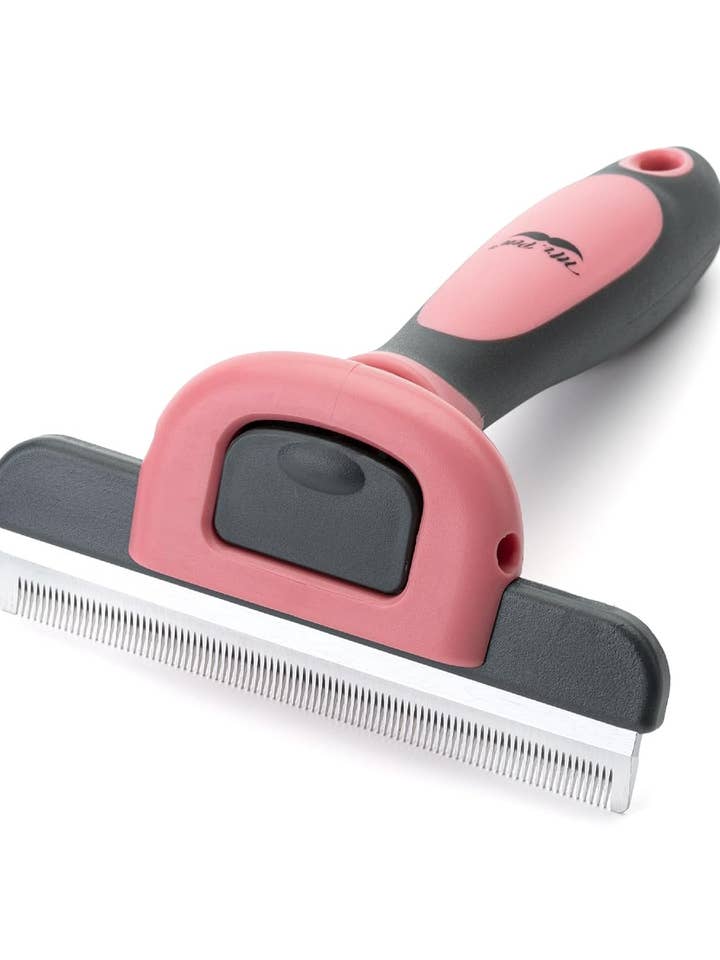 Mr. Pen Dog & Cat Grooming Brush, Shedding, Deshedding, Undercoat Brush, Self-Cleaning, Gray-Pink for wholesale by Mr. Pen
