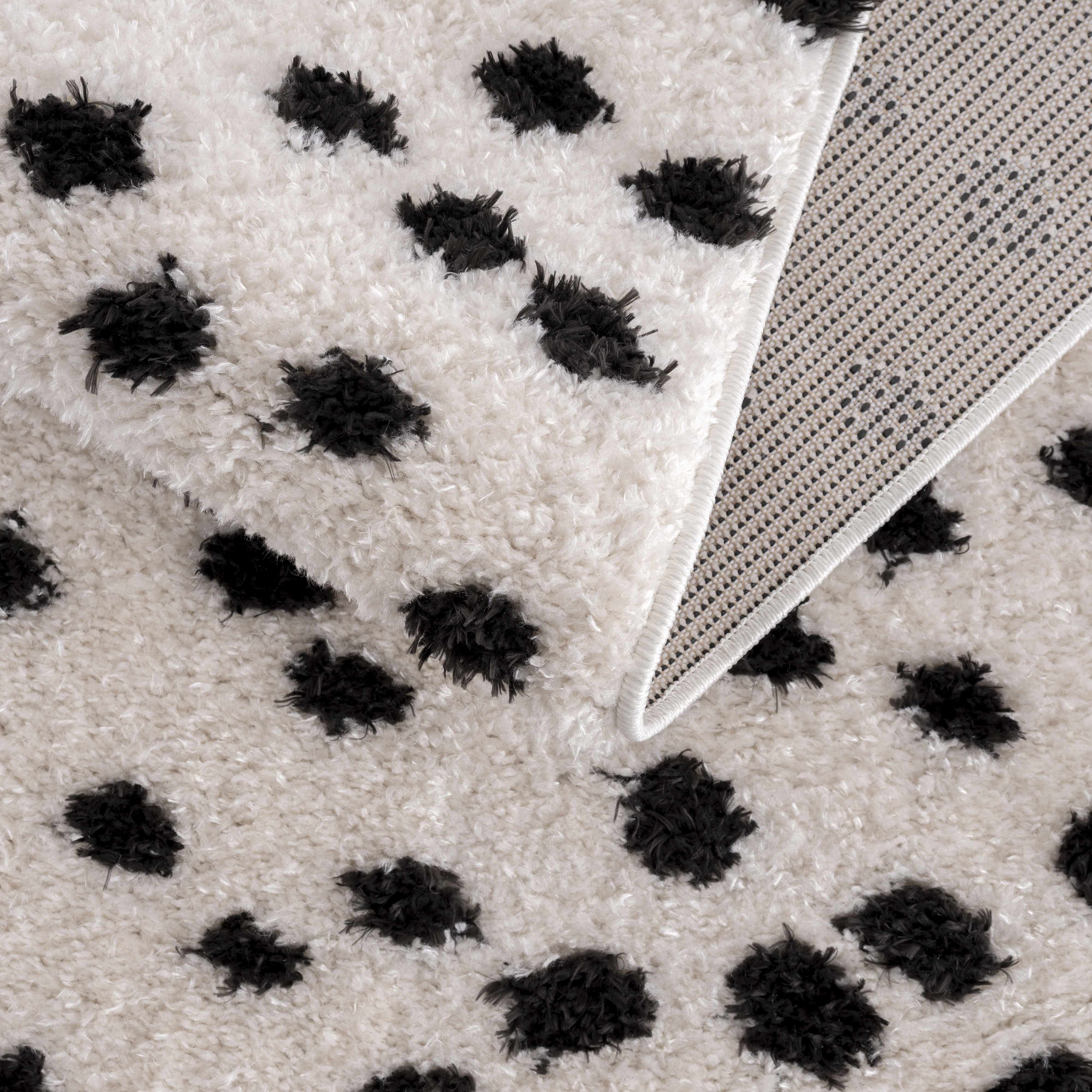 Hauteloom - Wholesale Area Rug - Cansu Black & White Dotted Area Rug8