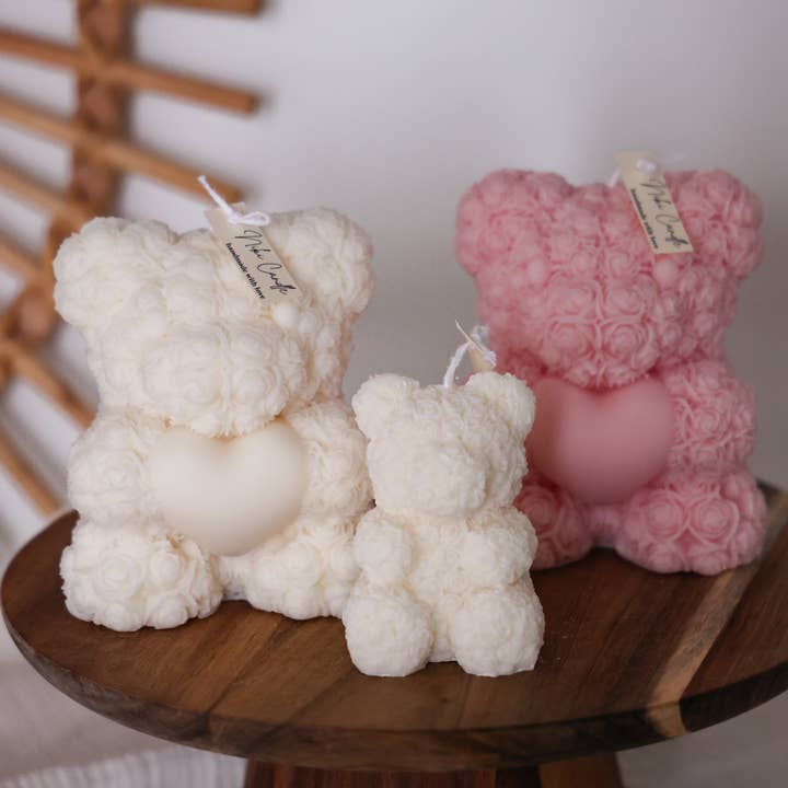 Niki Candle - Vente Bougies originales - Peluche Big Rose