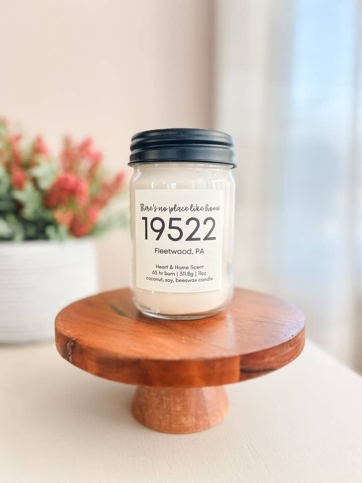 Zip Code Candles - There's No Place Like Home for wholesale by The Rosie Market