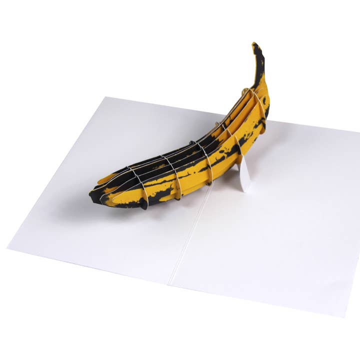 Andy Warhol Pop Up Banana Greeting Card for wholesale by Poposition Press