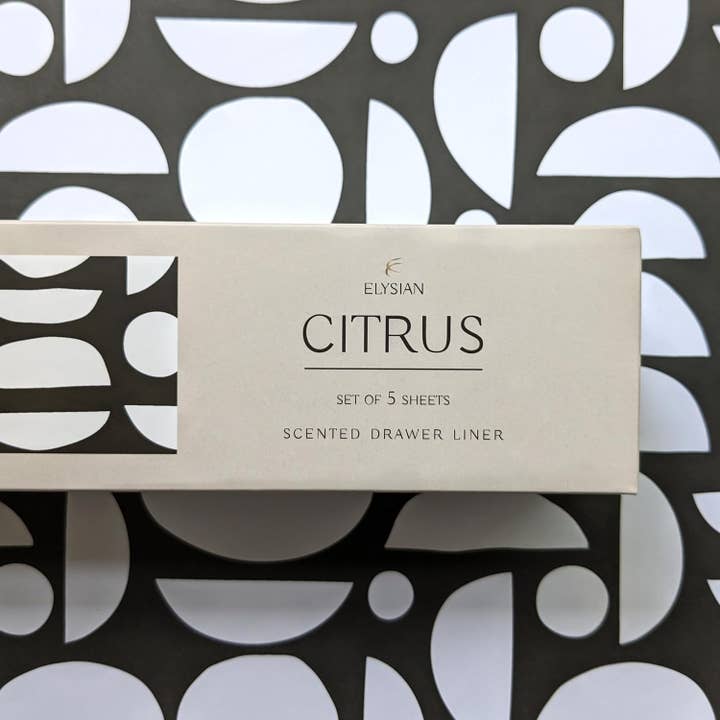 Elysian Scented Drawer Liner - Set of 5 Citrus for wholesale by Robert Frederick Ltd