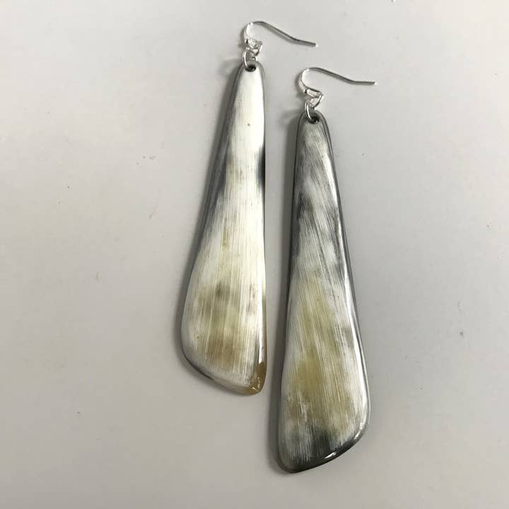 UP-Cycled LG Palito Stick Horn Earrings for wholesale by Belart Fair Trade