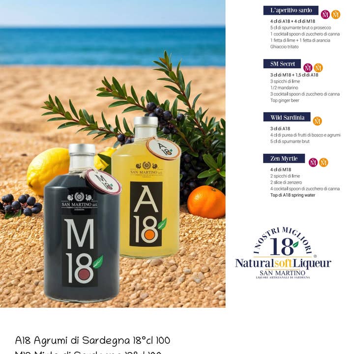 San Martino Liquori - Wholesale Liqueur - M18 Myrtle from Sardinian berries at 18°2