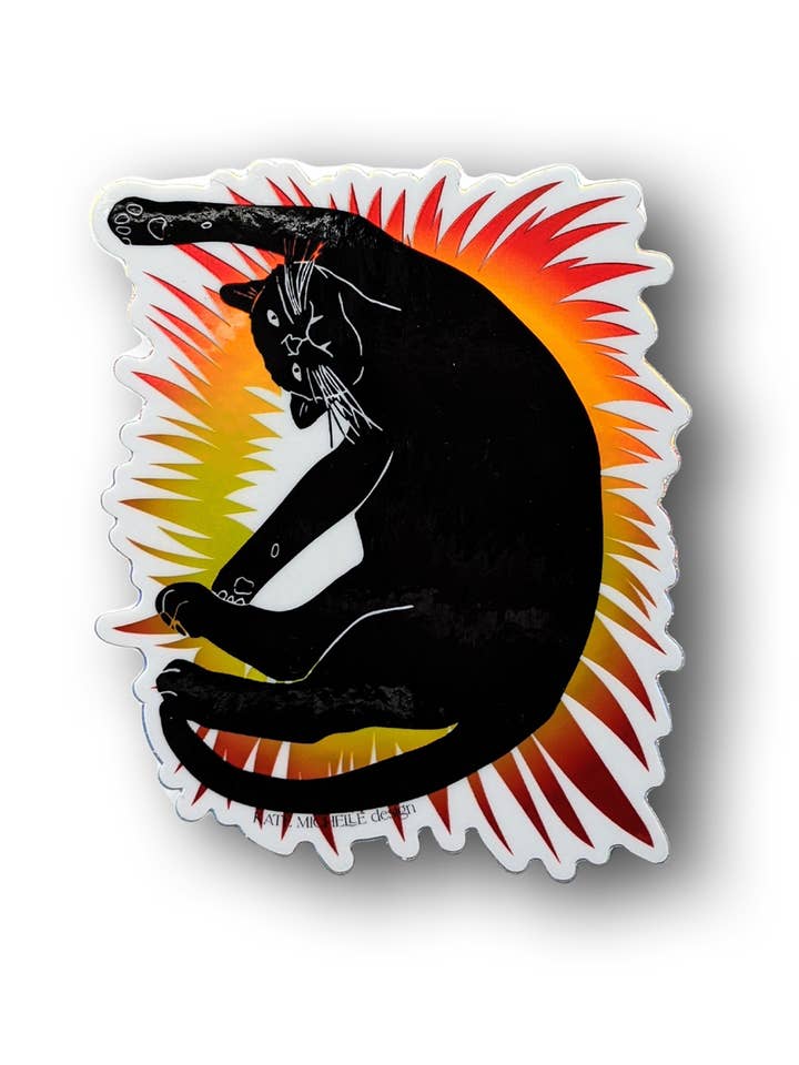 Holographic Sunbeam Boy Sticker for wholesale by Kate Michelle Design