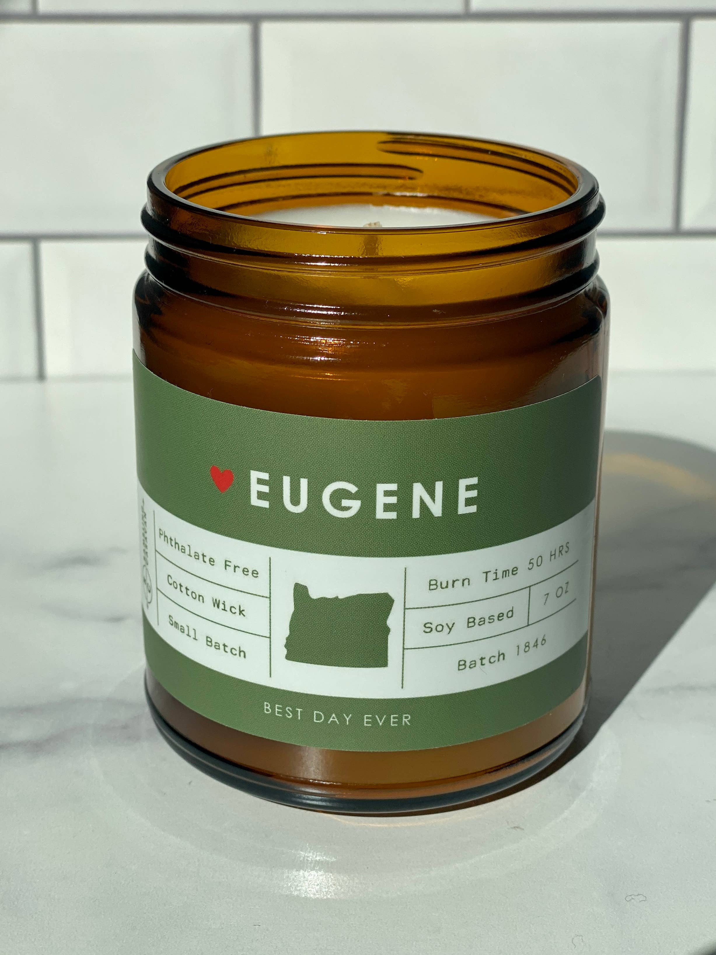 Forest Green White Eugene, OR Candle for wholesale on Faire2