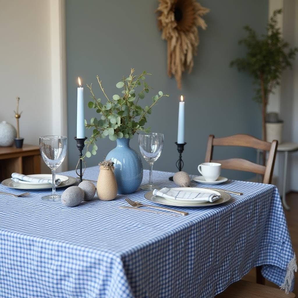 Bamar - Wholesale Tablecloth - Blue Little Diamond Tablecloth - Boerenbont (Biesband)4