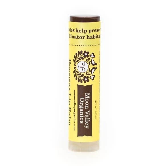 Velvety Vanilla Beeswax Lip Balm for wholesale by Moon Valley Organics