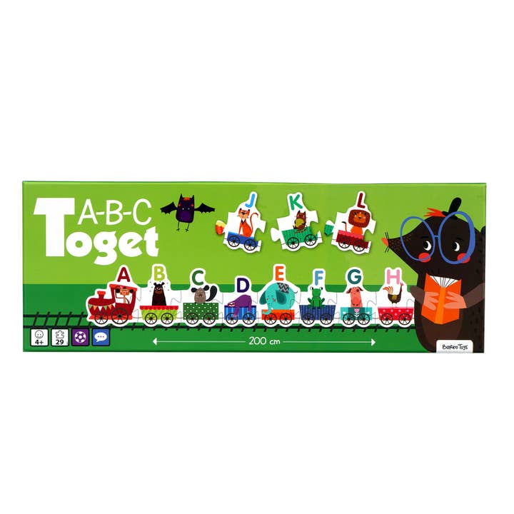 Barbo Toys - Wholesale Puzzle - Kids - Animal Puzzle Train - Learn the Alphabet - ABC (DK)