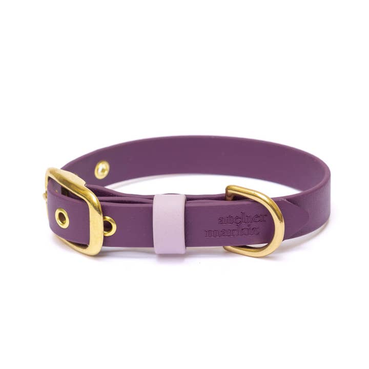 Plum waterproof collar for wholesale by Atelier Markiz