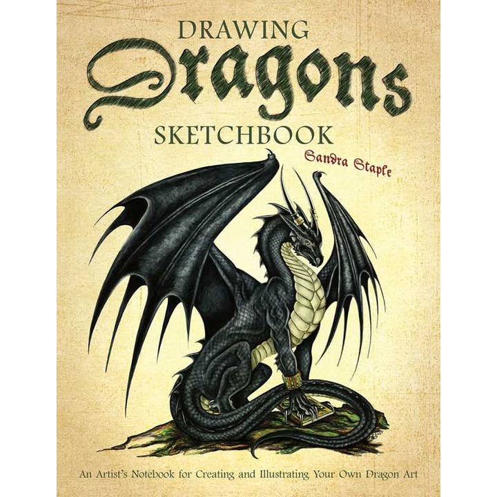 Simon & Schuster - Wholesale Book - Adult - Drawing Dragons Sketchbook by Sandra Staple