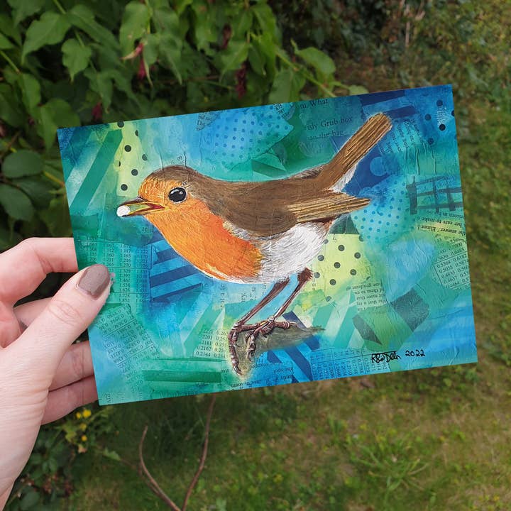Russ The Robin - Gratulationskort för wholesale av Robin Dallen Art