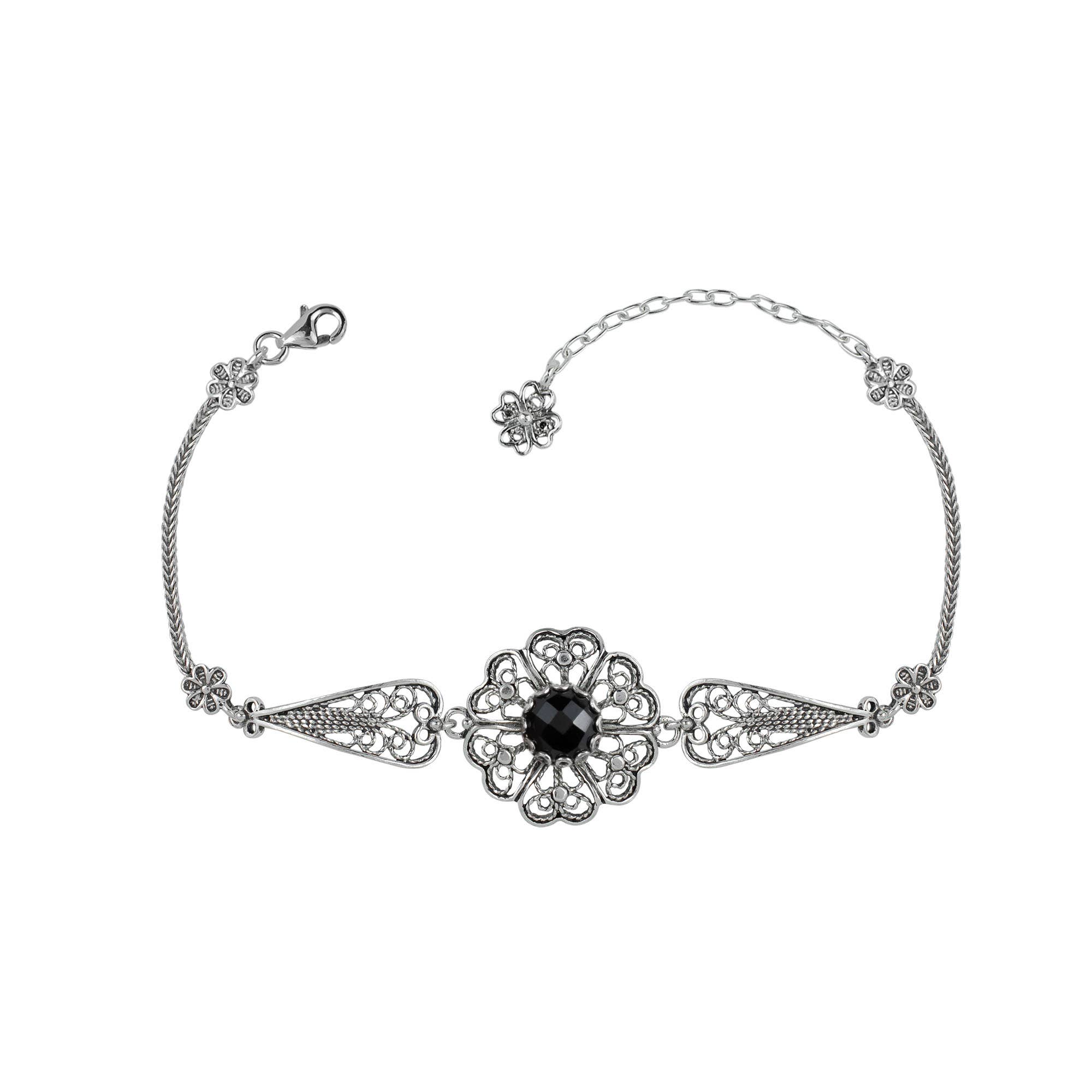 Filigranist Jewelry - Wholesale Link & Chain Bracelet - Sterling Silver  Clover Flower Woman Link Bracelet8