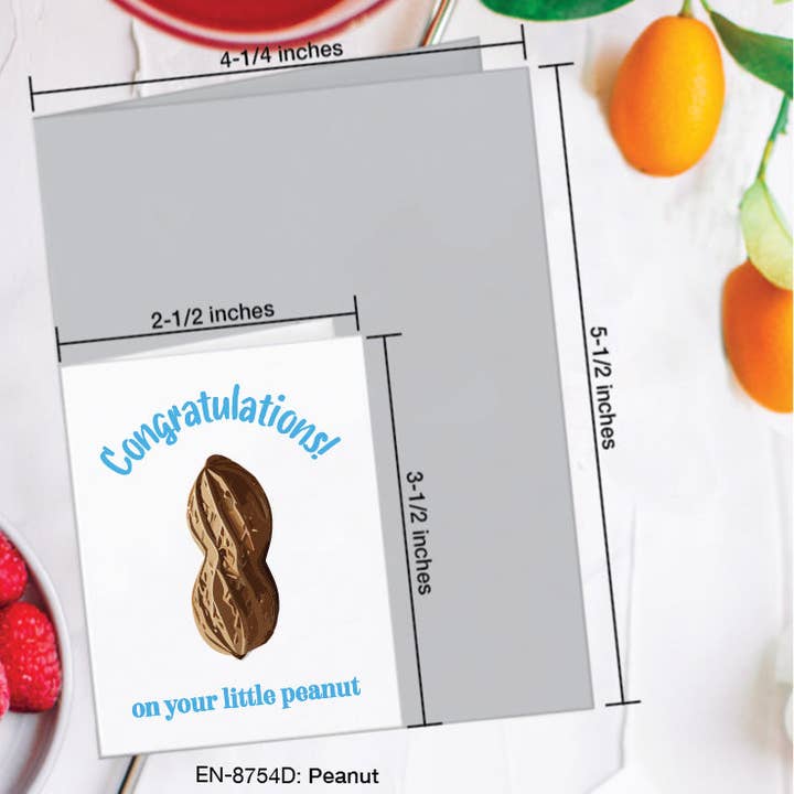 Printed Canvas – wholesale Baby card – Peanut, Greeting Card (#8754D)1