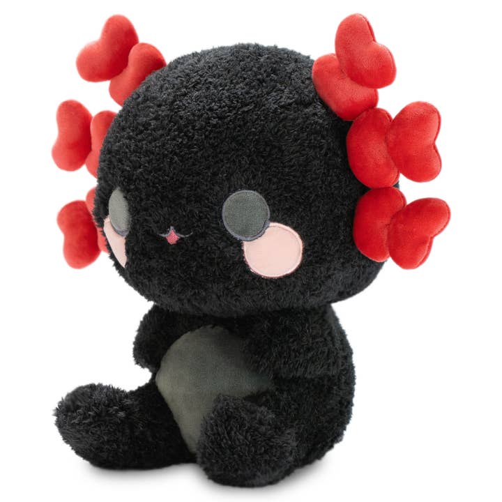 Cuddle Barn, Inc. - Wholesale Stuffed/Plush Toy - Kids & Baby - Nola the Nocturnal Axolotl (Cute Kawaii Black Red Soft Plush