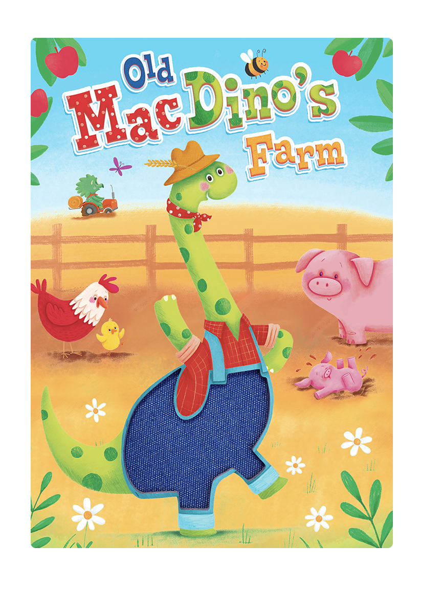 Little Hippo Books - Wholesale Baby & Toddler Book (0-2) - Old MacDino's Farm  -Touch and Feel Sensory Board Book0