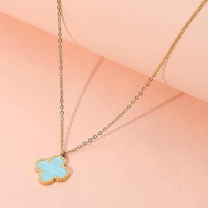 Sensibling Corp. - Wholesale Pendant/Charm Necklace - Stainless Steel Quatrefoil Pendant Necklace14