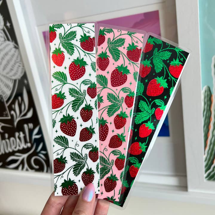 Strawberry Bookmark for wholesale by Cooper Calligraphy Art
