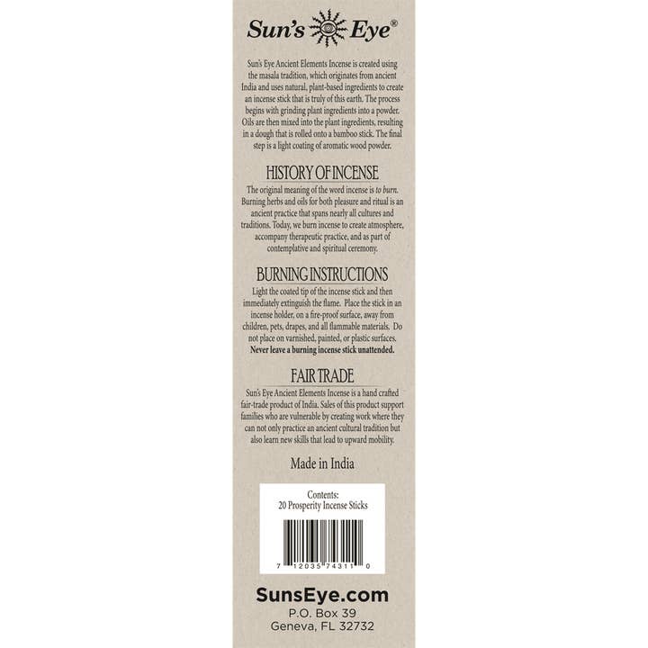 Sun's Eye - Wholesale Incense - Prosperity Incense4