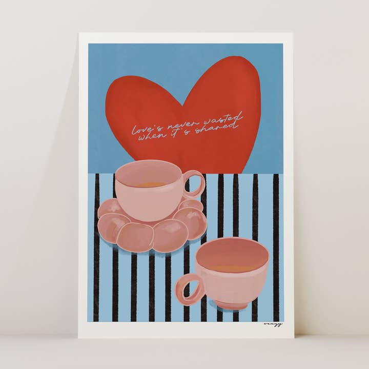 L'amour n'est jamais perdu quand il est partagé impression pour la vente par Illustrated by Weezy