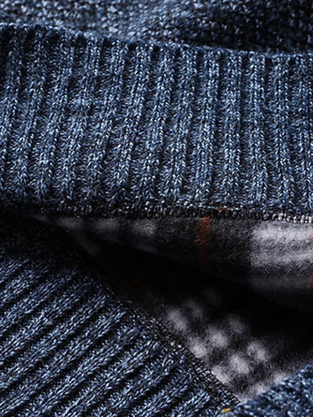 Ecovear – wholesale Knitted jumper – Men′s – Mens Knit Quarter Zip Pullover Sweater Ribbed10