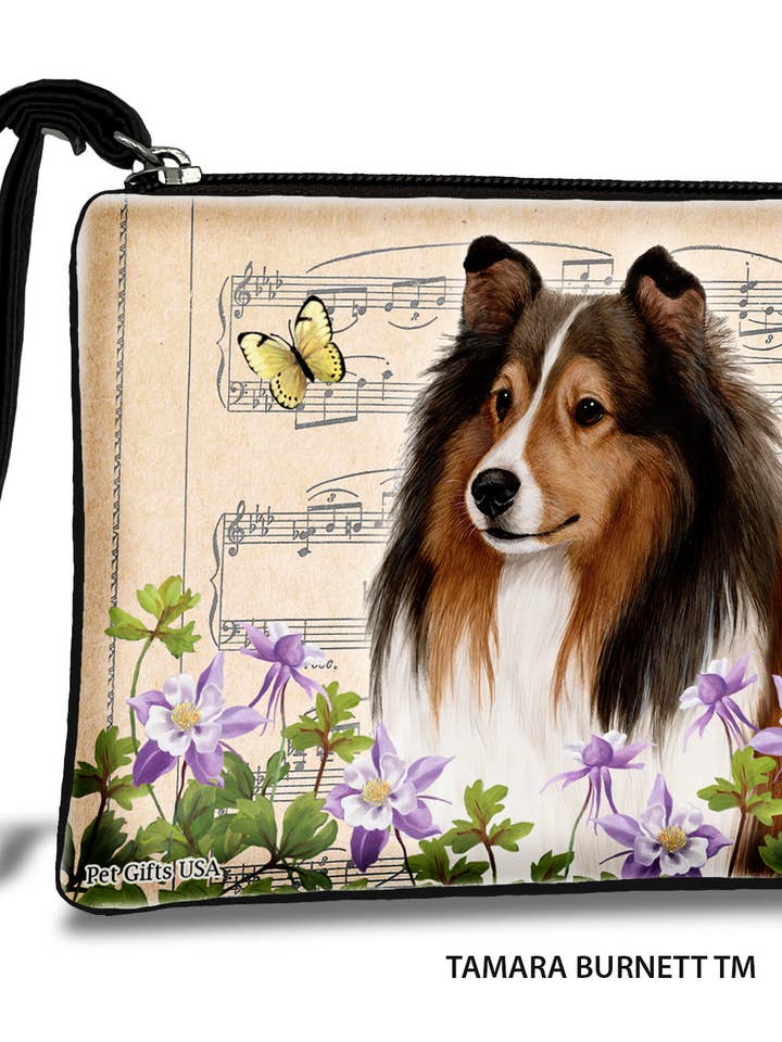 Sheltie (Sable) - Zippies Pet Pouch Coin Purse for wholesale by Pet Gifts USA, LLC