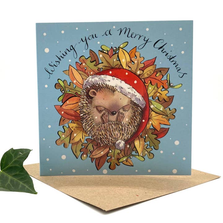 Hedgehog - Pack of 5 Christmas Cards for wholesale by Ink and Snail Limited