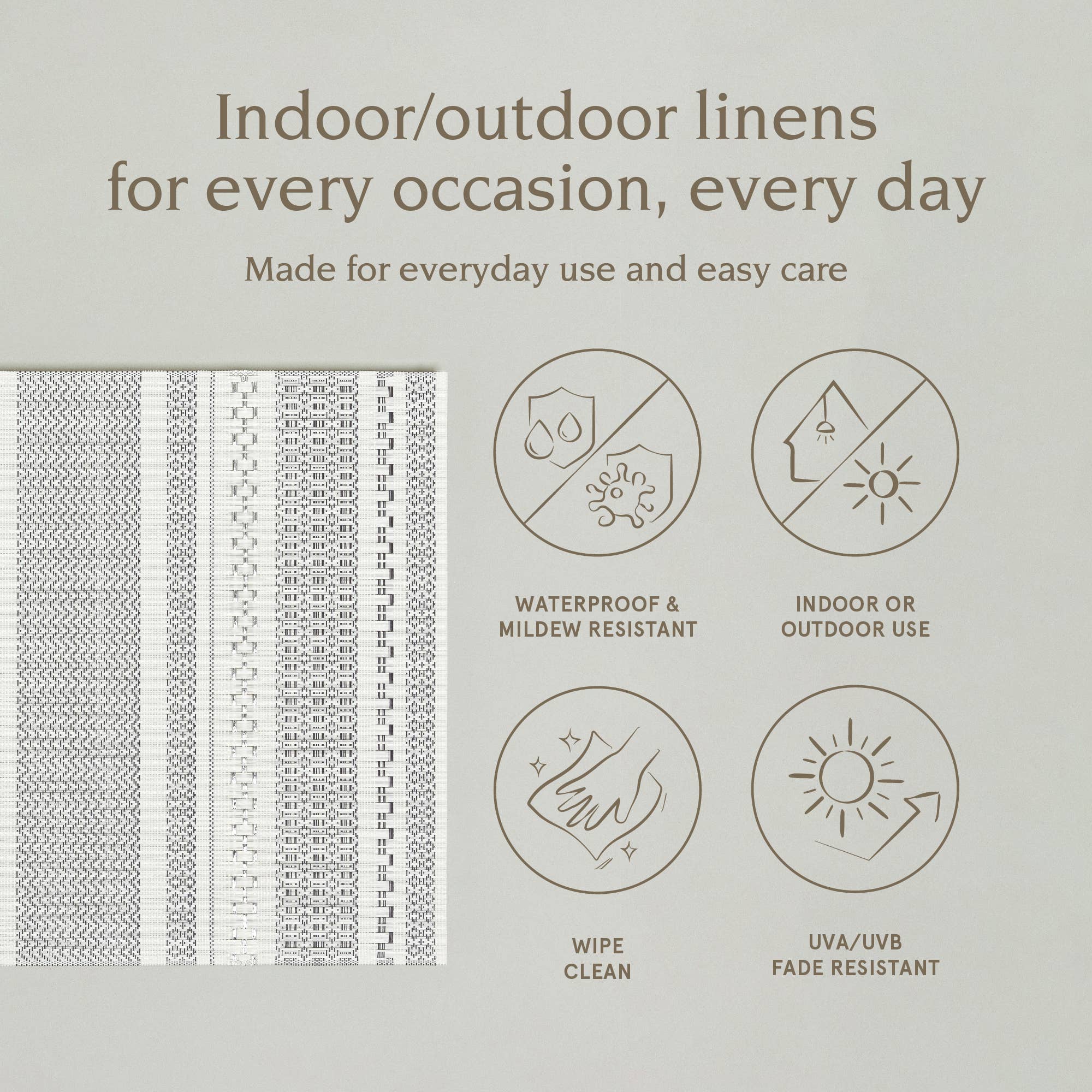 over&back - Wholesale Placemat - Reversible Woven Placemats – Set of 47