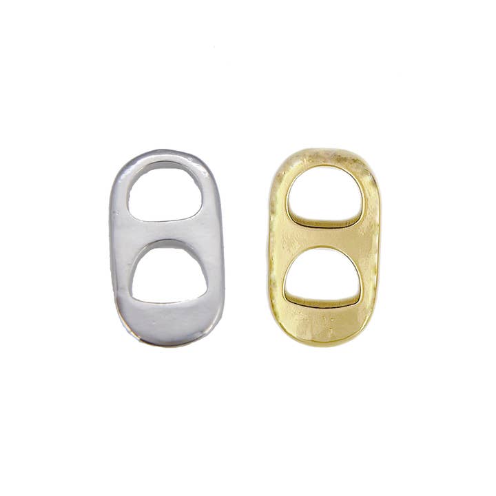 Beads Creation - Wholesale Individual Charm/Pendant - Gold Soda Pop Tab Charm,Soda Pull-Tab Pendant Jewelry CP12941
