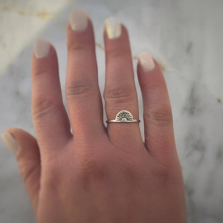 Sojourn Well - Wholesale Band/Stacked Ring - Solid .940 Silver Sunrise Ring