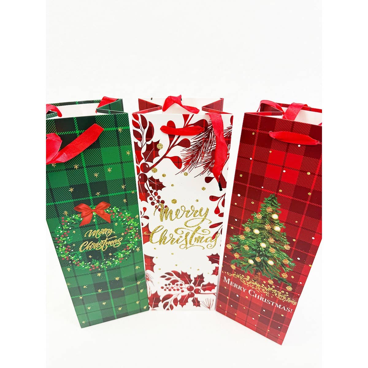 MÉLANGER LA COULEUR Sac cadeau à vin pailleté sur le thème de Noël en vente sur Faire5