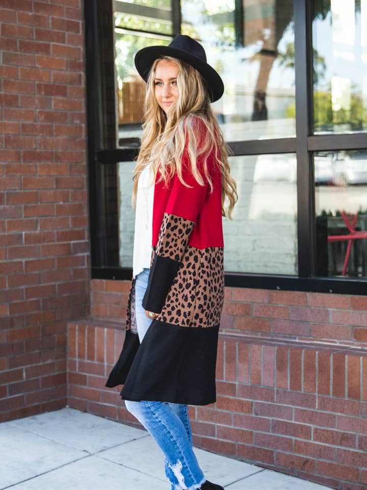 Tickled Teal - Wholesale Cardigan - Women's - The Briana Colorblock Cardigan16