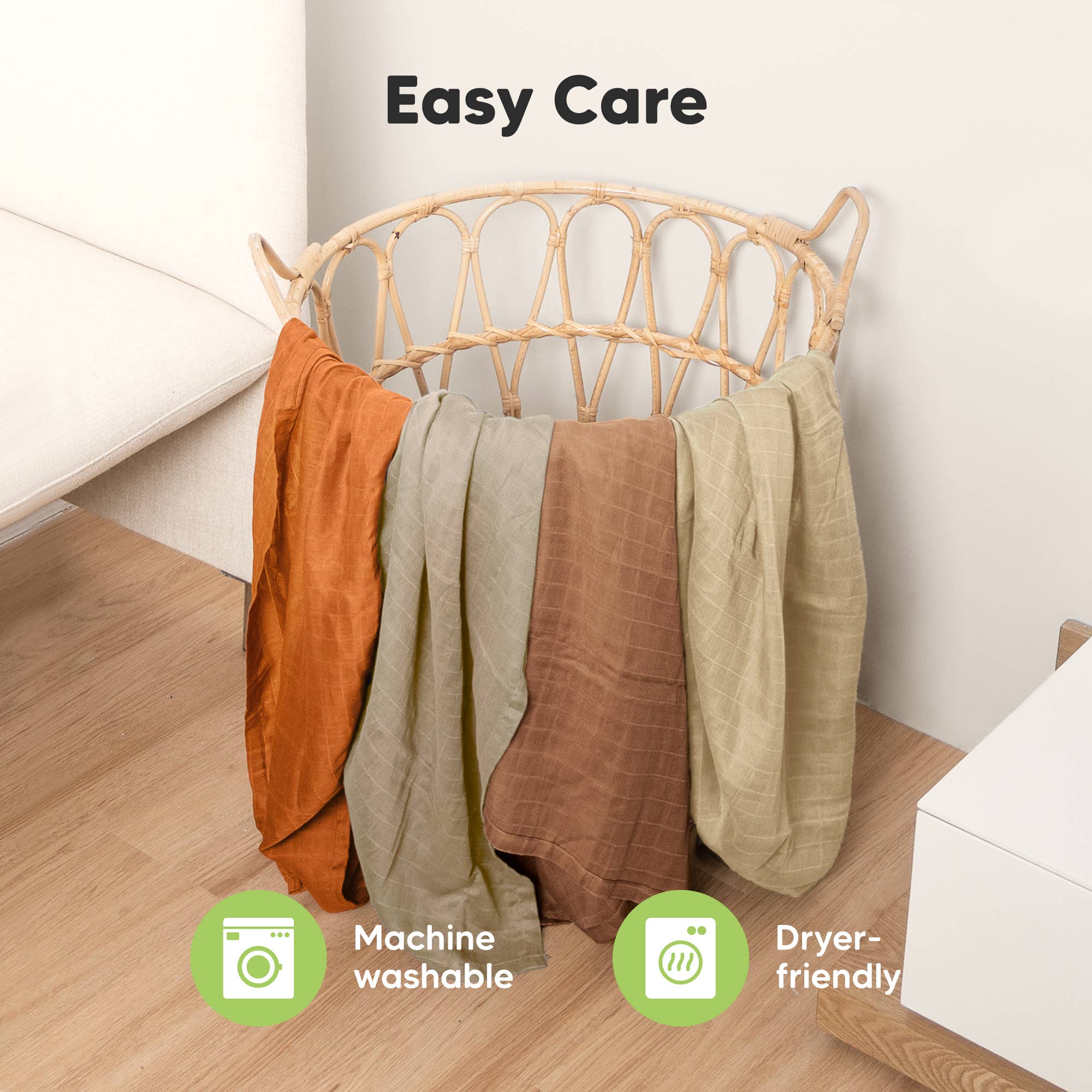 Spice KeaBabies Lumi Muslin Swaddle Blankets for wholesale on Faire5