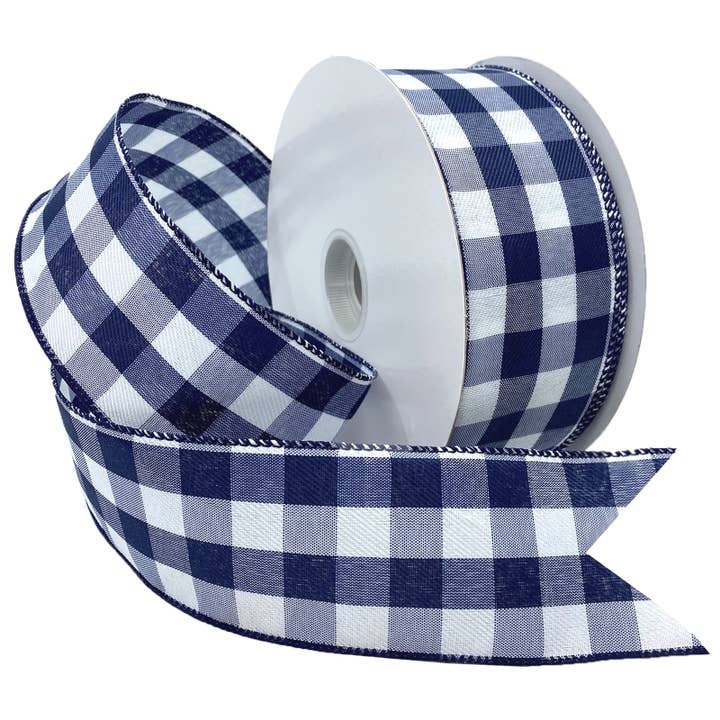 Morex Ribbon - Wholesale Ribbon - Gift Wrapping - #7382 Gingham Style (wired) Plaid2