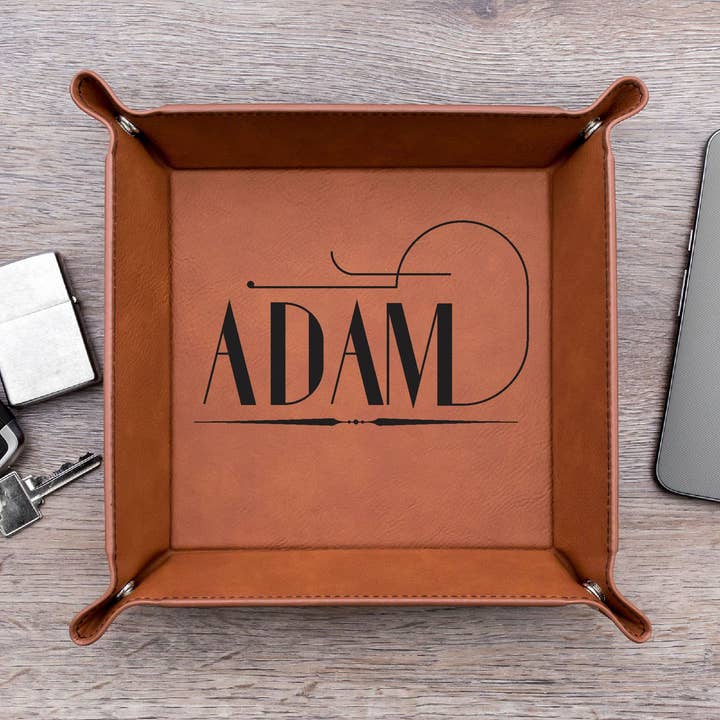Custom Leather Valet Tray | Gift for Men | Men's Gift for wholesale by Hometown Engraving and Printing LLC