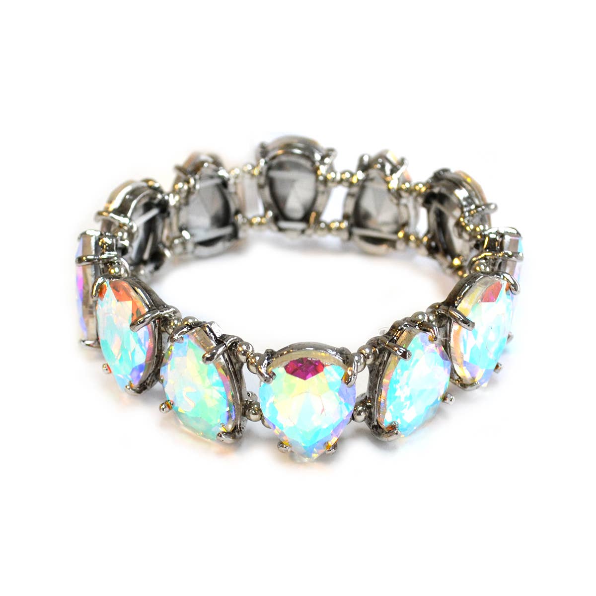 StarryNYC - Vendita all'ingrosso Bracciale con perline - Bracciale elastico con perline di cristallo a goccia di vetro11